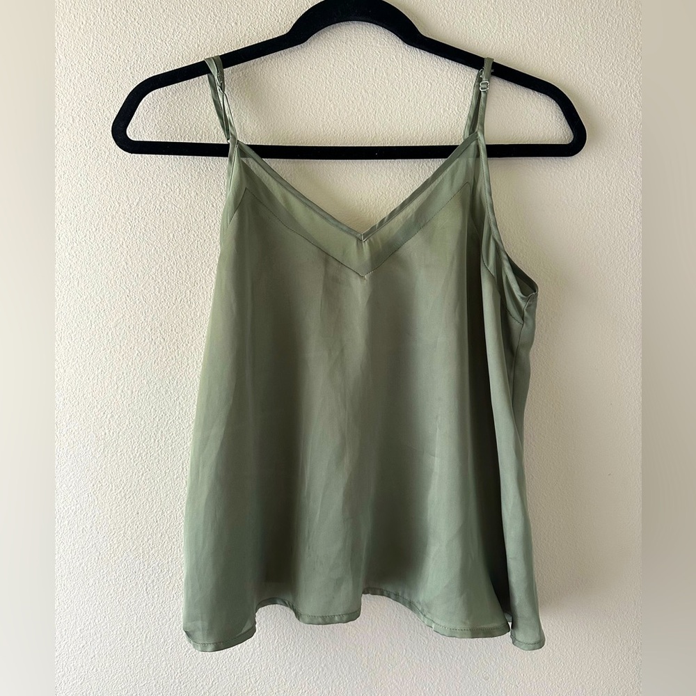 Forever21 Olive Green Silk Tank
